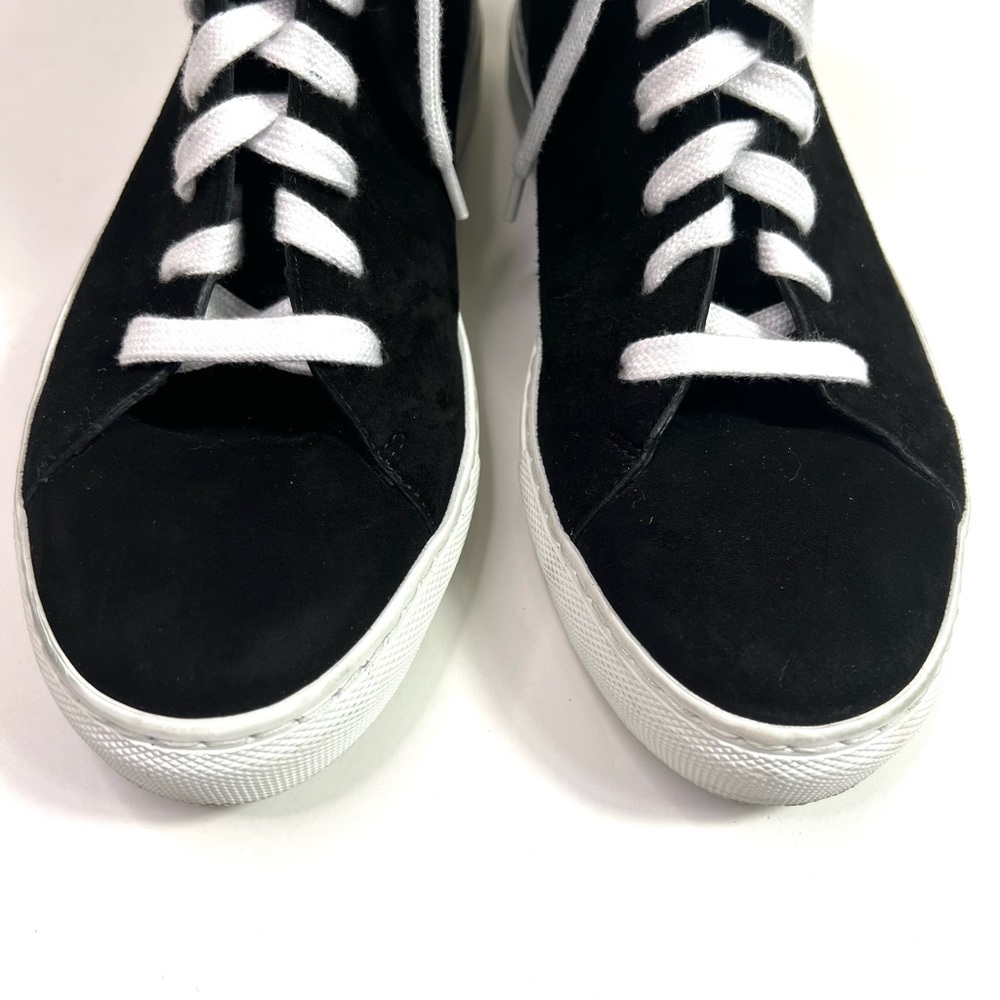 Tamara Mellon THC High Top Black Suede Lace Up Sneakers Size EU 36.5 - US 6.5 - Picture 13 of 14